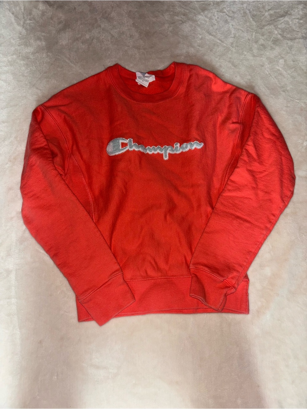 Coral / pink champion Crewneck Sweatshirt with Embroidered Logo